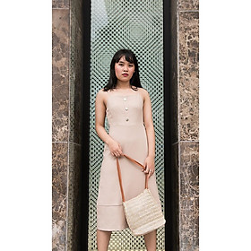 Scarlett House_Eva Dress Đầm Beige 2 Dây