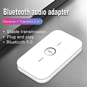 Bluetooth 5.0 Transmitter Receiver Wireless 3.5mm AUX Stereo Music Audio Speaker Adapter for PC Computer TV