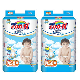 2 Gói Tã Dán Goo.n Premium Gói Cực Đại L50 (50 Miếng)