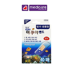 Băng Cá Nhân MomsDerm Neo Waterproof Aqua Bandage Chống Thấm Nước 40 cái