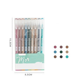 Set 9 bút mực màu sắc Lalunavn khác nhau cho học sinh cute- B2