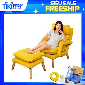 Mua Ghế Bành Lười Thư Giãn Kèm Đôn ROYALDECORHN Lắp Ráp Dễ Dàng - Ghế Thư Giãn Ngả Lưng 180° Thông Minh Đa Năng - Nội Thất Phòng Khách  Phòng Ngủ