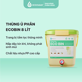 Mua Thùng Ủ Rác Hữu Cơ EcoBin 8 Lít - EcoClean - Ủ Rác Nhà Bếp - Tự Làm Phân Compost Tại Nhà