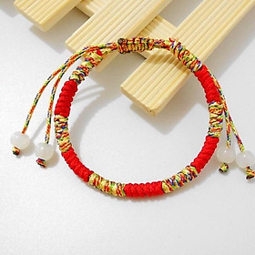 Mua Vòng tay dây ngũ sắc Tây Tạng màu đỏ phong thủy