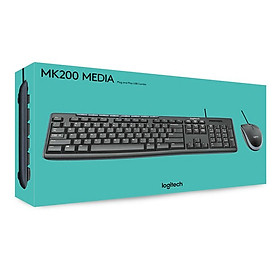 Bộ bàn phím Và Chuột Logitech MK200 Có Dây -Hàng chính hãng