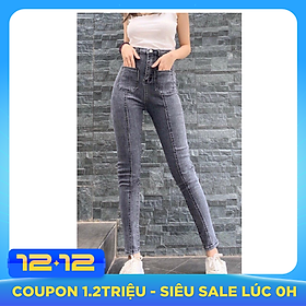 Quần jean nữ lưng cao Julido, chất jean cotton co dãn tôn dáng phụ nữ eo thon mẫu QQS07