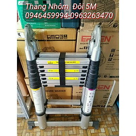 Mua Thang Rút Nhôm Đôi Cao Cấp Aluminum Ladder 2.5m+2.5m(Tổng chiều dài 5m)