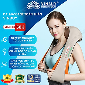 Máy Massage Cổ Vai Gáy Hồng Ngoại VINBUY, Gối Massage Cổ Vai Gáy