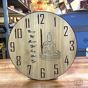 Mua Đồng Hồ Phật Giáo Treo Tường / Đồng Hồ Gỗ Khắc Laser Tinh Xảo