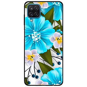 Ốp lưng dành cho Samsung A12 mẫu Hoa Xanh Trắng