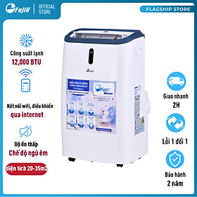 Máy lạnh đứng di động 10000 BTU -12000 BTU nhập khẩu FUJIE, điều hoà di động mini 4 chức năng làm lạnh, hút ẩm 30.3 L/ngày, quạt, lọc không khí, có điều khiển từ xa, sử dụng APP ,diện tích 25-35m2 - Hàng chính hãng