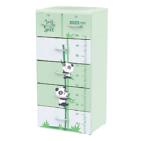 Tủ Mina 5 tầng DUY TÂN nhựa PP/ABS, bao gồm 4 hộc lớn và 2 hộc nhỏ, tủ quần áo đa năng, tiện lợi