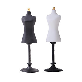 1:12 Dollhouse Miniature Mannequin Clothes Model Display Holder Black White