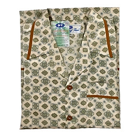 Bộ Pyjama HUONGTAM Phi bóng tay ngắn nam cao cấp(PNP02N5). Chất liệu vải polyester mềm mại, thoáng mát, không phai màu.