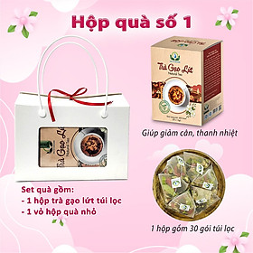 Set quà sức khỏe biếu tặng 8/3 20/10 20/11 14/2 ngày lễ tết Siêu thị thiên nhiên, hộp trà gạo lứt, cà gai leo túi lọc