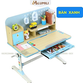 Mua Bàn ghế học sinh chống gù chống cận cao cấp S9 size lớn 95cm có tay quay nâng hạ độ cao   nghiêng mặt bàn bằng pittong
