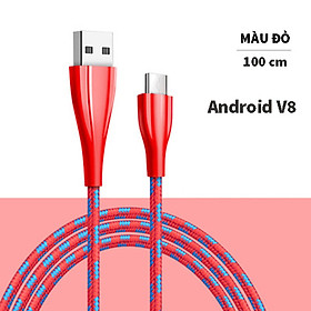 Dây Cáp Sạc Hitoor Thích hợp cho Android V8 iphone hợp kim nhôm bện nylon type-C là 2A điện thoại di động Pin Dự Phòng Tai nghe