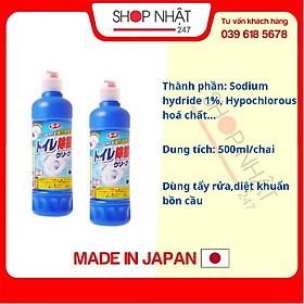Combo Chai nước tẩy toilet siêu đậm đặc 500ml nội địa Nhật Bản