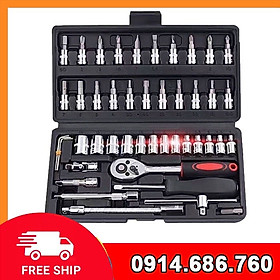 Mua Bộ tuýp vặn 1/4 đa năng 46 chi tiết chuyên tháo nội thất HÀNG XỊN không toét  gãy (ảnh thật)