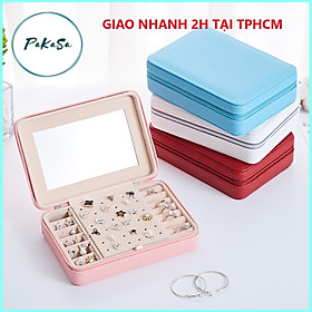 Hộp Đựng Trang Sức, Phụ Kiện Thiết Kế Hiện Đại - Chọn Màu - Hàng Chính Hãng - Đỏ