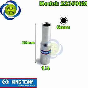 Mua Tuýp 6mm 1/4 có 6 cạnh Kingtony 223506M dài 50mm