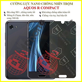 Dán chống nhìn trộm dành cho  Sharp Aquos R Compact - Dán cường lực dẻo nano 9H+