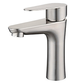 Mua Vòi nước  inox 304 thân eo - tặng kèm dây cấp nước nóng lạnh.