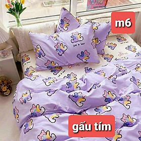 TRỌN Bộ Chăn Ga Gối Cotton NHẬP KHẨU HÀN QUỐC Họa Tiết Đẹp, Size ga m6*2m
