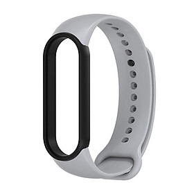 Dây Đeo Cao Su Cho Mi band 7/6/5 Viền Đen MJOBS, Dây Đeo Thay Thế Chuyên Dụng ,Mềm, Chất Lượng Cao