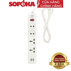 Ổ cắm điện đa năng SOPOKA Có USB 27W 4U1 4U2 an toàn tiện lợi