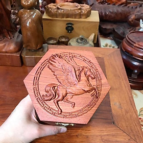 Mua Hộp Đựng Trà {chè}hình lục giác gỗ hương
