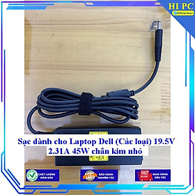 Hình ảnh Sạc dành cho Laptop Dell (Các loại) 19.5V 2.31A 45W chân kim nhỏ - Kèm Dây nguồn - Hàng Nhập Khẩu