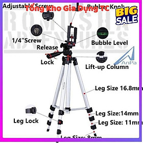 Mua Gậy LiveStream Chụp Hình 3 Chân Tripod 3110 Thay Đổi Chiều Cao 35-105cm