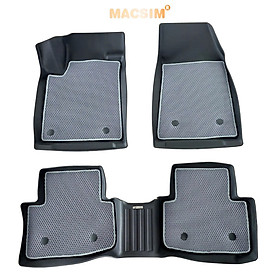 Thảm 2 lớp (sd3) dạng lưới lục giác MG5 (màu ghi) bề mặt cao su siêu sạch nhãn hiệu Macsim