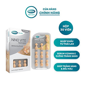 Serum dưỡng trắng da, mờ đốm nâu, đều màu da - Vitamin C, Vitamin E, Bisabolol - NNO VITE Mega We Care (30 viên)