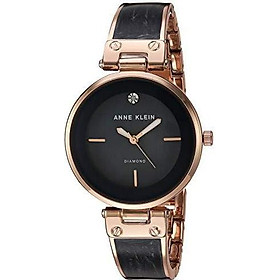 Anne Klein Women's Diamond-Accented Dial Bangle Watch