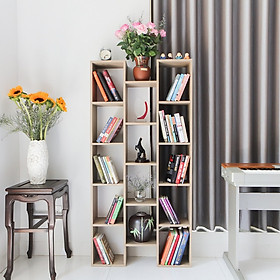 Mua Kệ  Giá Sách Lắp Ghép Đa Năng Nhiều Tầng Tiện Lợi Ba Ngăn Dọc Thông Minh Để Sàn Gỗ Cao Cấp Nội Thất Zapi