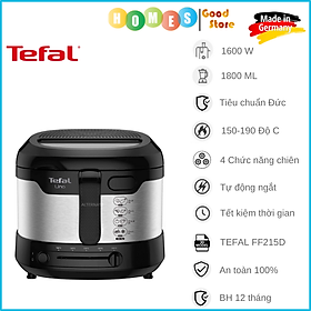  Nồi Chiên Ngập Dầu TEFAL Uno FF215D, Sản Xuất Tại Pháp, 4 Chế Độ Nhiệt, Dung Tích 1.8L, Công Suất 1600W - Hàng Nhập Khẩu Đức