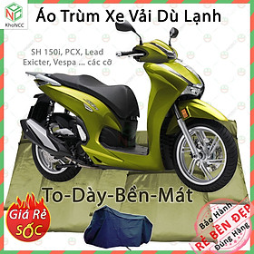 Áo Bạt Phủ Trùm Xe Máy KhoNCC Che Mưa Nắng Dòng Xe Lớn SH 125 150i , Moto Z1000 - NQL-BPXMT-Z1K - Hàng Chính Hãng (Xanh Đen)