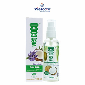 Dầu dừa nguyên chất Vietcoco vòi xịt 100ml - hương Lavender