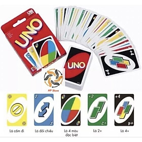 ️ Bộ UNO Màu Đỏ 108 Lá Size Lớn Cao Cấp Chất Dày Dặn