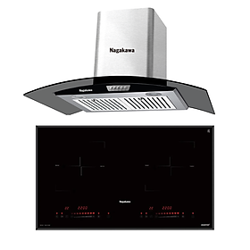 Mua Combo Bếp Đôi Điện Từ Inverter Nagakawa NAG1202M Và Máy Hút Mùi Nagakawa NAG1857-70CM - Hàng Chính Hãng
