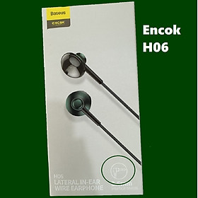 Tai nghe nhét tai tích hợp mic khử tiếng ồn chân cắm chuẩn 3.5mm Baseus Encok H06 Lateral _ Hàng chính hãng