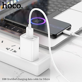 Cáp sạc nhanh Micro 2.4A Hoco X88 truyền dữ liệu từ usb sang micro usb dài 1m hàng chính hãng Hoco Mall
