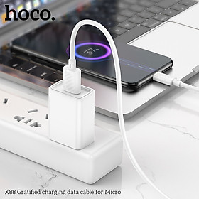 Mua Cáp sạc nhanh Micro 2.4A Hoco X88 truyền dữ liệu từ usb sang micro usb dài 1m hàng chính hãng Hoco Mall