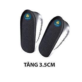 Lót độn đế giày silicone nguyên khối trong suốt, mềm dẻo, chống thốn, tăng 1.5cm, 2.5cm, 3.5cm chiều cao - BuyBox - BBPK217