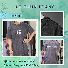 Áo thun loang FG tay lỡ nam nữ chất liệu 100% cotton mát mẻ phối dáng unisex