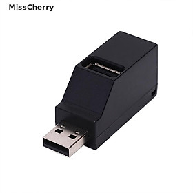 Hub Chia 3 Cổng USB 3.0 / 2.0 Tốc Độ Cao Cho Laptop PC - Black, Black