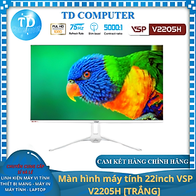 Mua Màn hình máy tính 22inch VSP V2205H  TRẮNG  (21.45  VA FHD 75Hz  HDMI+VGA) - Hàng chính hãng TECH VISION phân phối