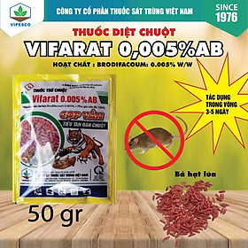 COMBO THUỐC DIỆT CHUỘT - (5 GÓI) - VIFARAT 0.005% AB (50gr)